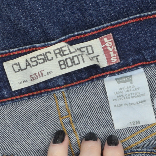 Levi's 550 Women's Blue Bootcut Jeans Size 12M Cotton Blend