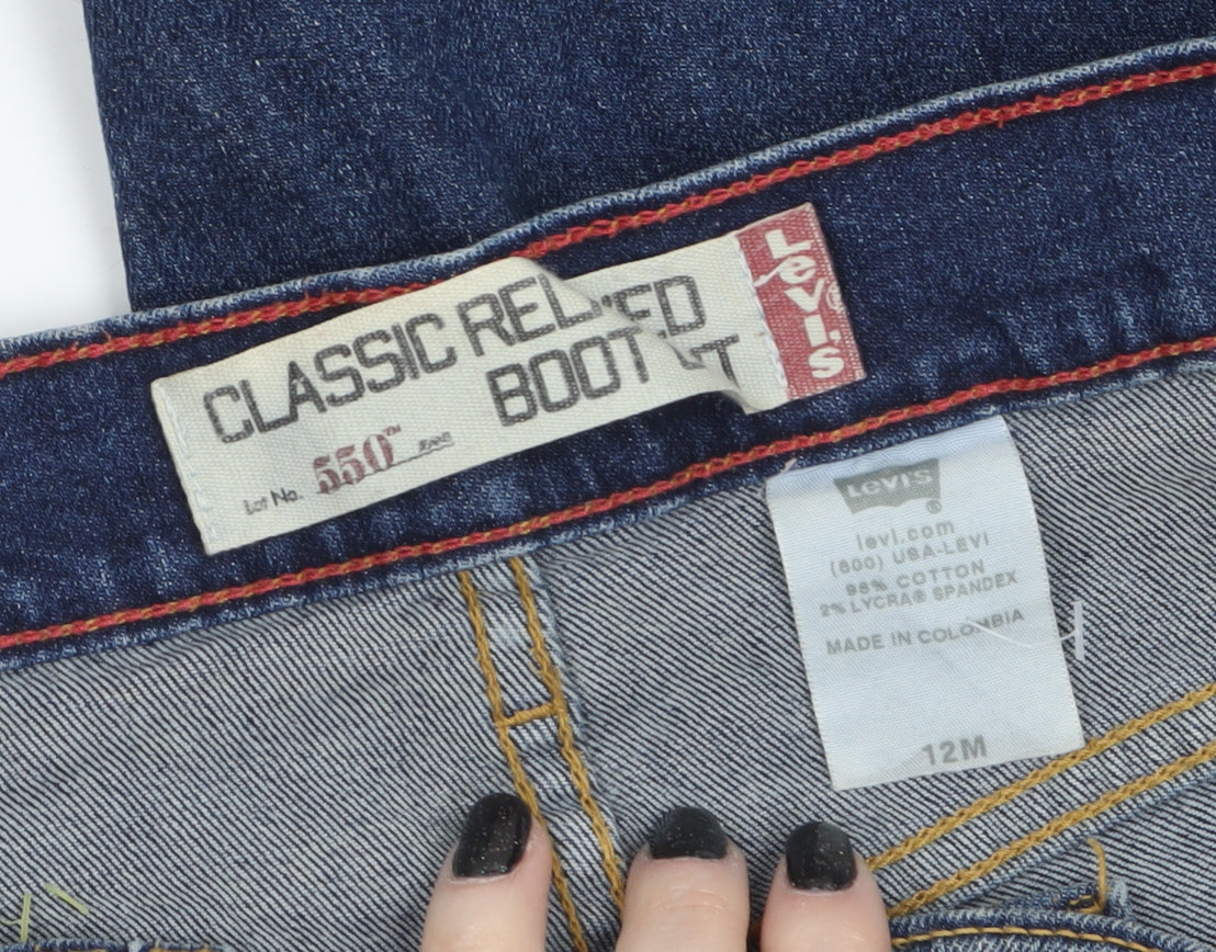 Levi's 550 Women's Blue Bootcut Jeans Size 12M Cotton Blend