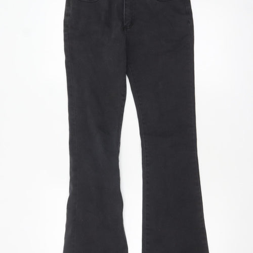Streetwear Womens Black Flared Slim Stretch Jeans Size 5