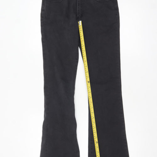 Streetwear Womens Black Flared Slim Stretch Jeans Size 5