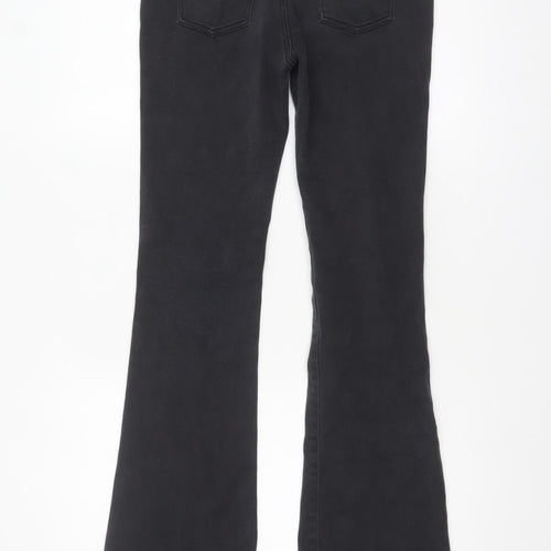 Streetwear Womens Black Flared Slim Stretch Jeans Size 5