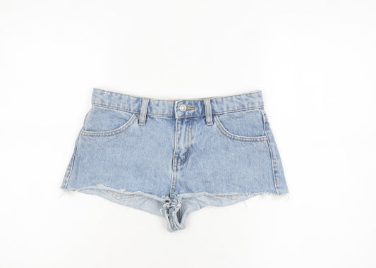 Topshop Women Blue Petite Cut-Off Denim Shorts Size 8