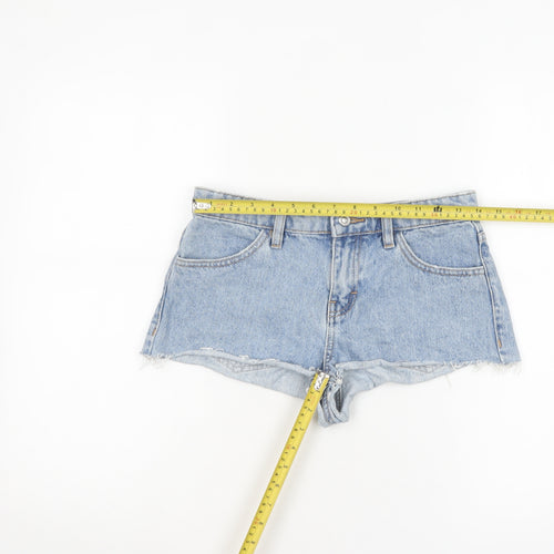 Topshop Women Blue Petite Cut-Off Denim Shorts Size 8