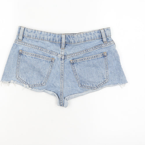 Topshop Women Blue Petite Cut-Off Denim Shorts Size 8