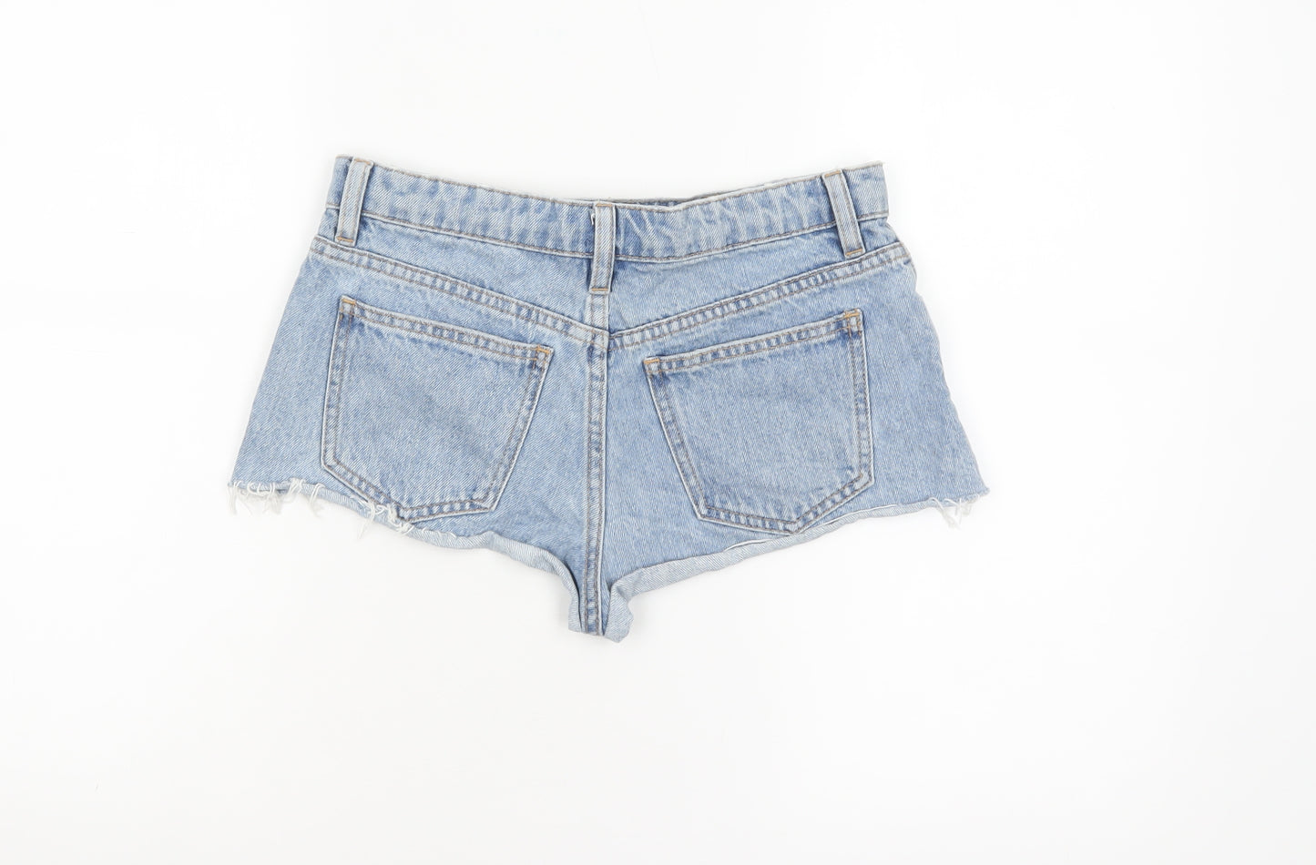 Topshop Women Blue Petite Cut-Off Denim Shorts Size 8