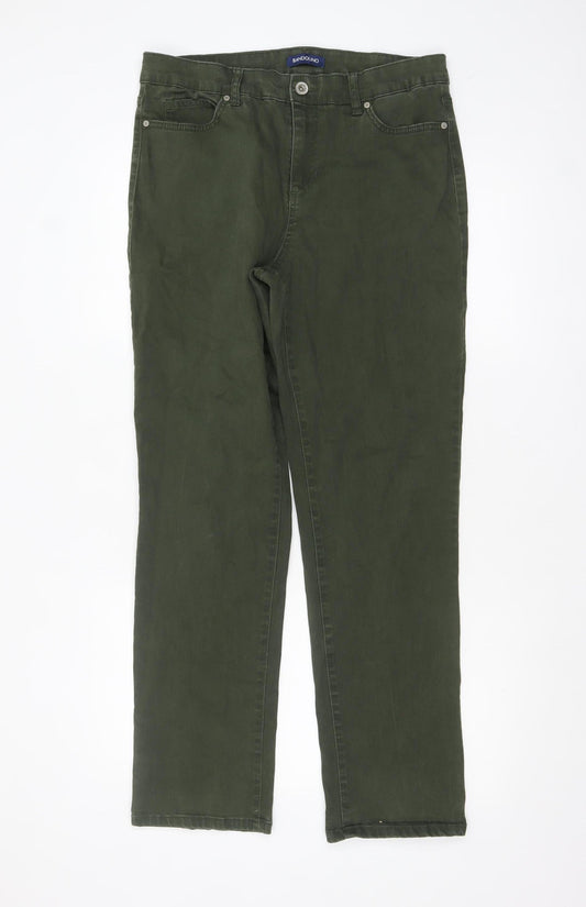 Bandolino Women’s Green Chino Trousers Size 10 Stretch Twill