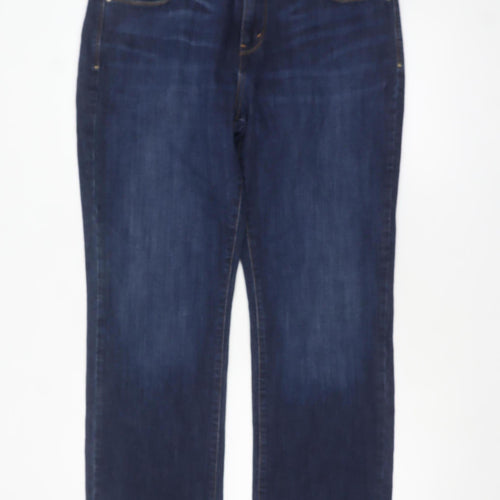 Levi's Women's Blue 505 Straight Jeans Size 14 Regular Fit Denim