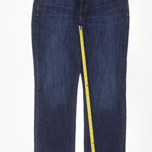 Levi's Women's Blue 505 Straight Jeans Size 14 Regular Fit Denim