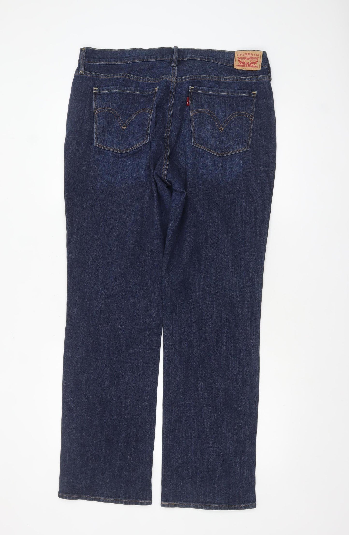 Levi's Women's Blue 505 Straight Jeans Size 14 Regular Fit Denim