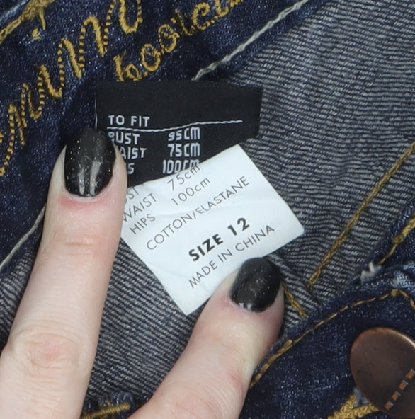 Expression Women’s Blue Bootcut Jeans Size 12 Cotton Blend