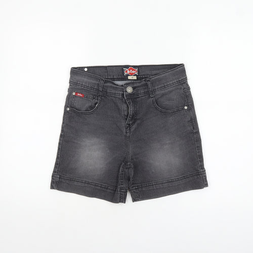 Lee Cooper Women Grey Denim Chino Shorts Size 12 Slim Fit