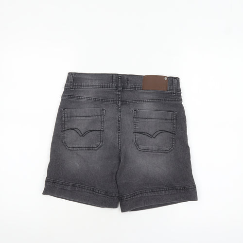 Lee Cooper Women Grey Denim Chino Shorts Size 12 Slim Fit