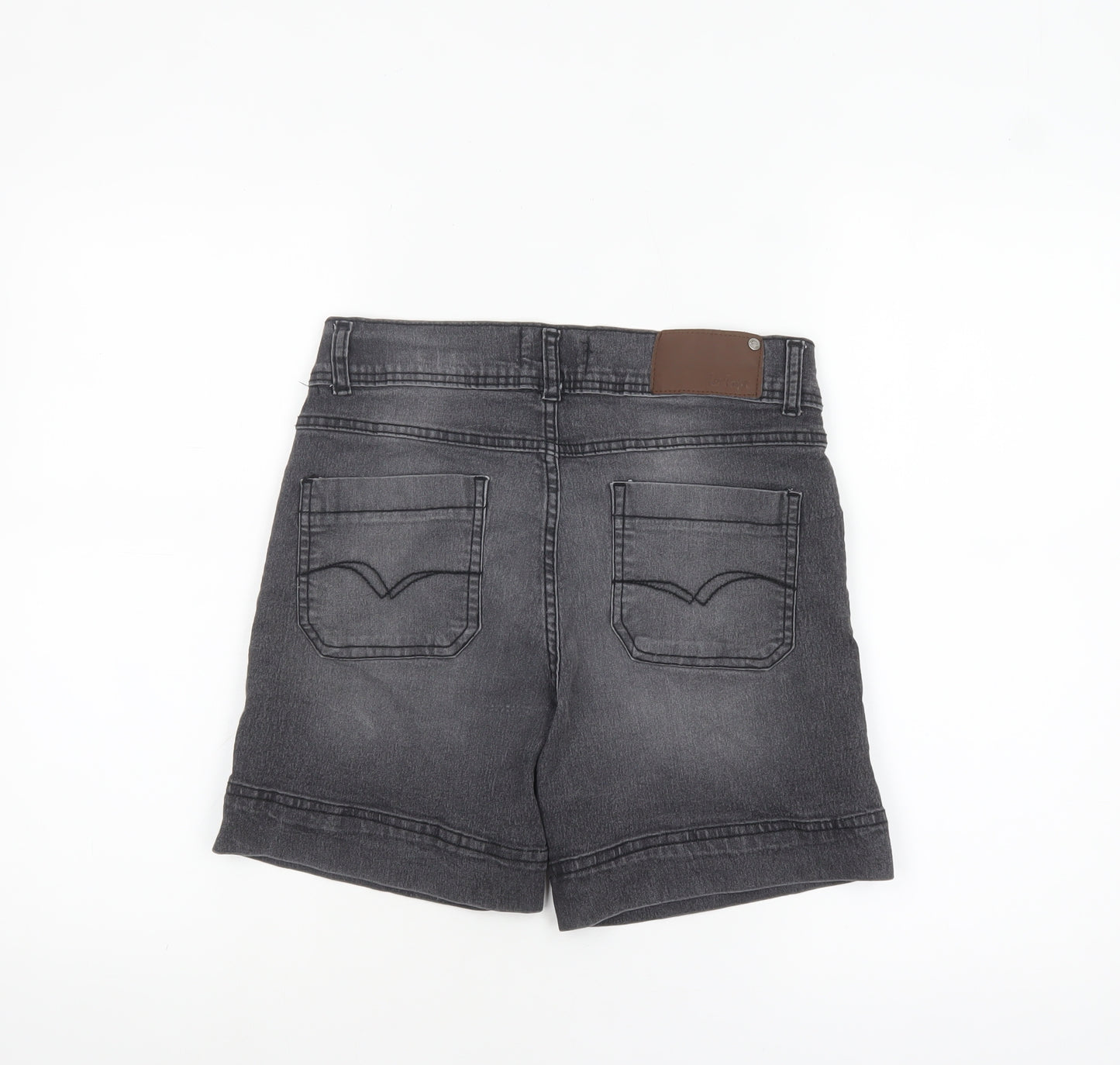 Lee Cooper Women Grey Denim Chino Shorts Size 12 Slim Fit