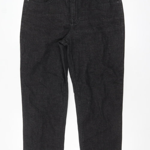 Bandolino Blu Women's Black Straight Jeans Size 12 Cotton Blend