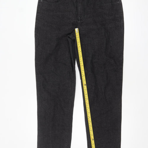 Bandolino Blu Women's Black Straight Jeans Size 12 Cotton Blend