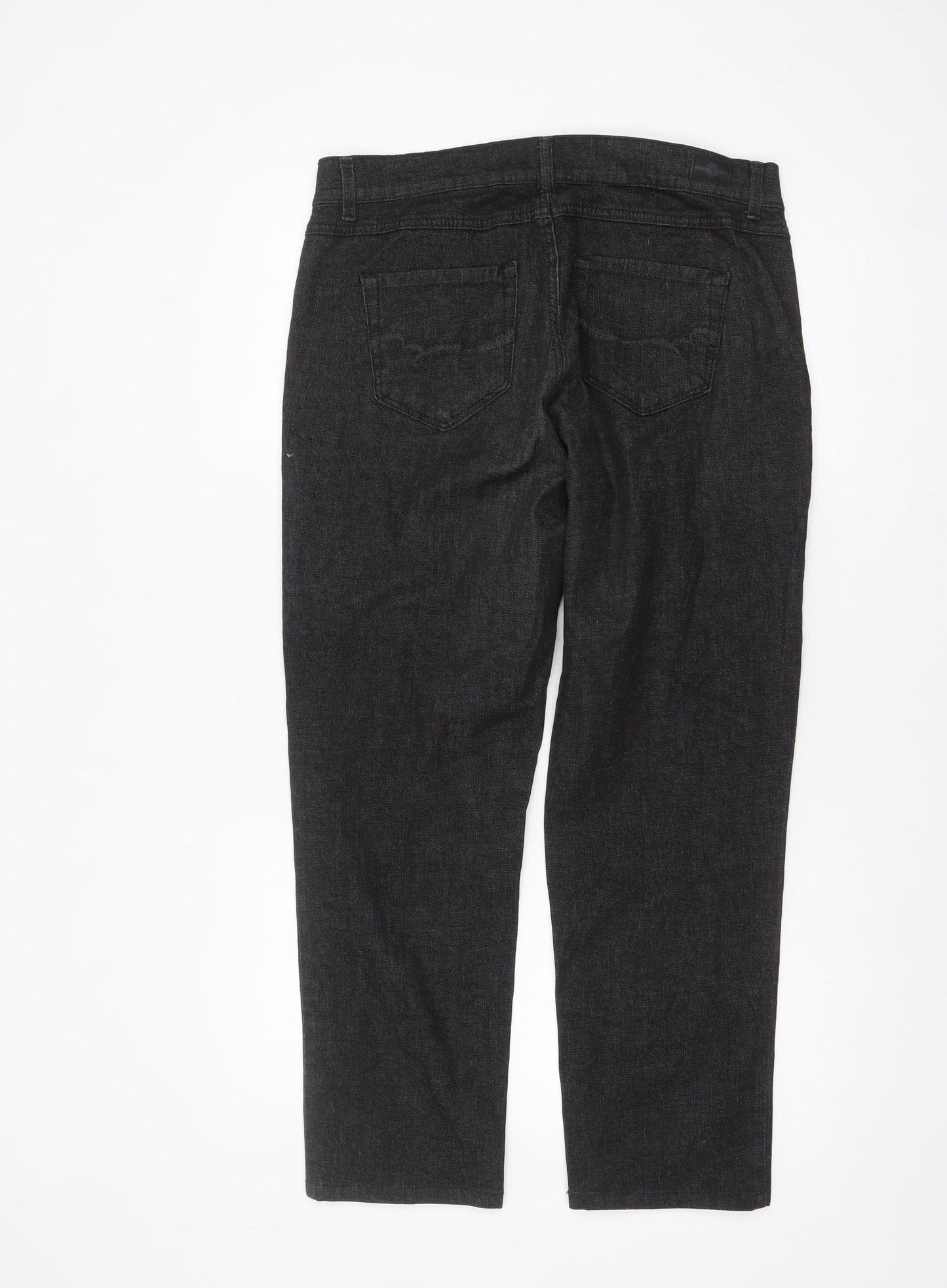 Bandolino Blu Women's Black Straight Jeans Size 12 Cotton Blend
