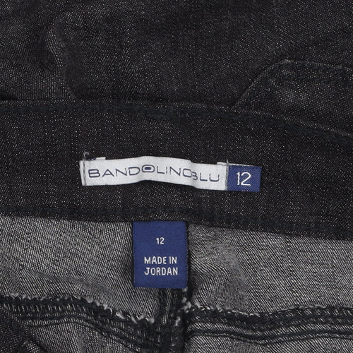 Bandolino Blu Women's Black Straight Jeans Size 12 Cotton Blend