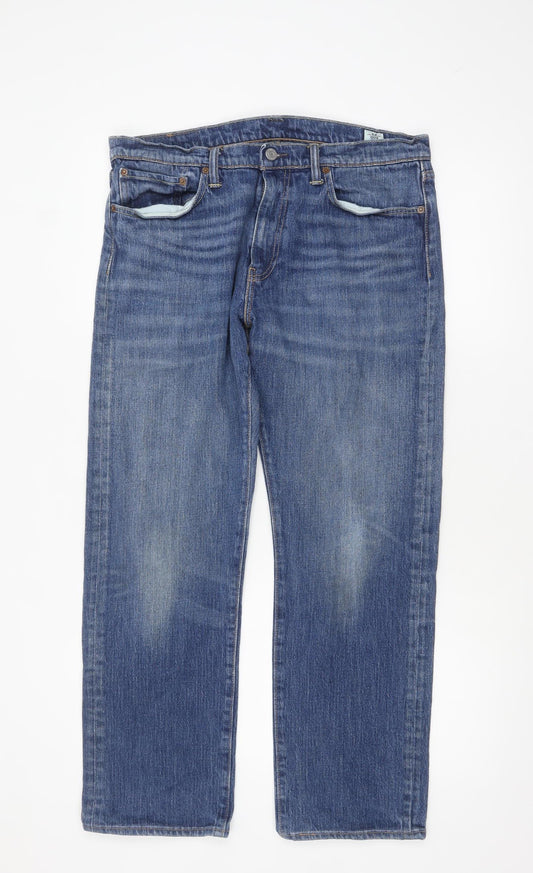 Levi's 504 Men's Blue Straight Leg Jeans W34 L30 Regular Fit