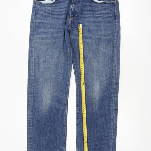 Levi's 504 Men's Blue Straight Leg Jeans W34 L30 Regular Fit