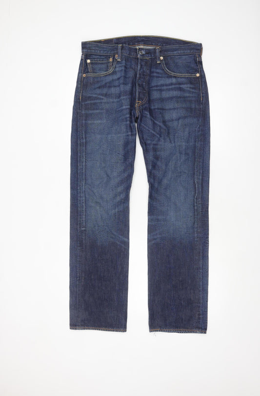 Levi's 501 Men's Blue Straight Leg Denim Jeans 33W x 32L