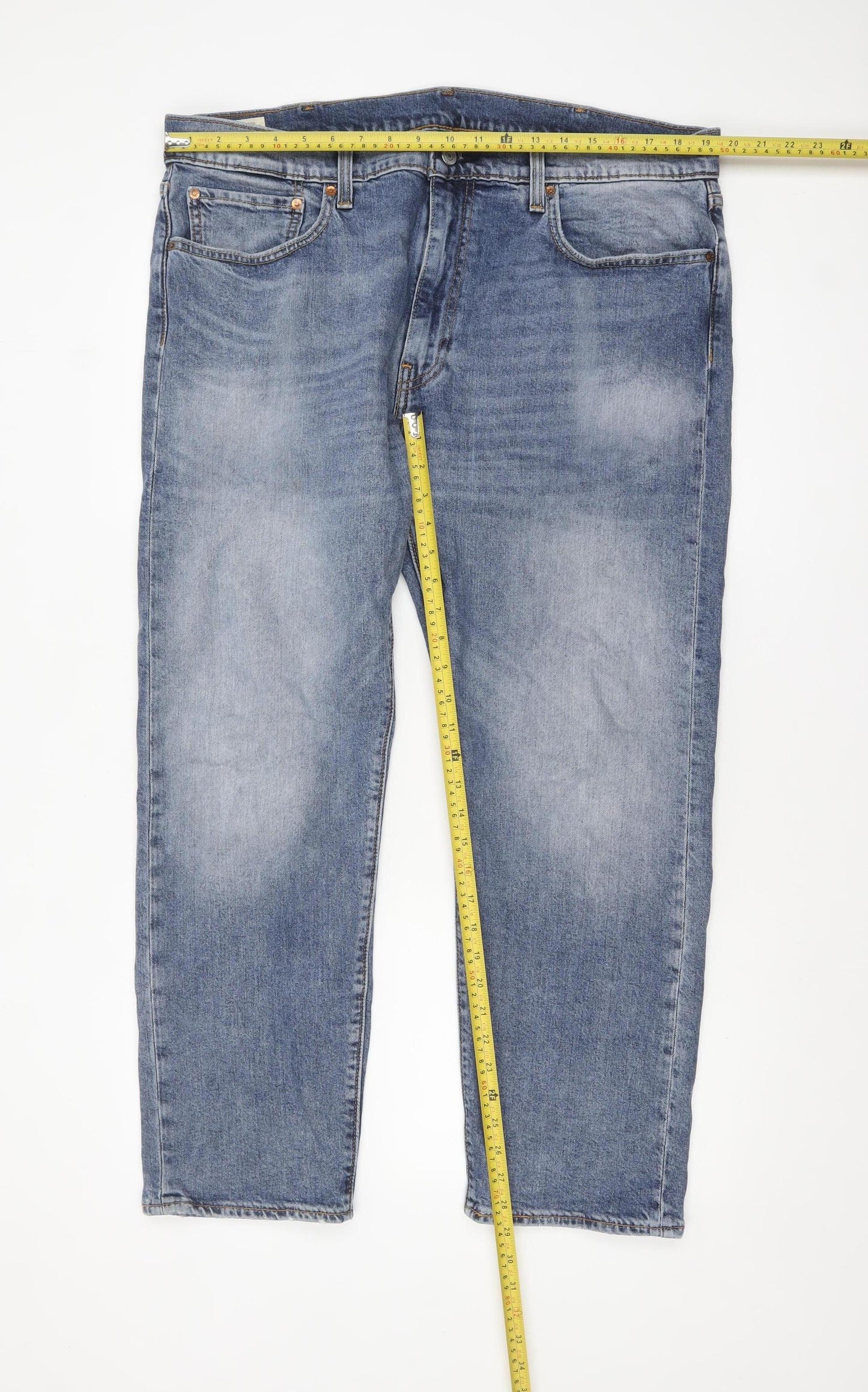 Levi Strauss Men’s Blue 502 Regular Fit Straight Denim Jeans W38 L30