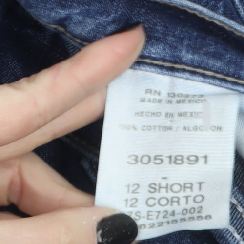 Lee Women's Blue Size 12 Relaxed Fit Straight Leg Jeans