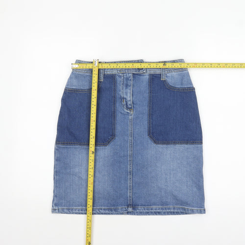 Boden Women’s Blue Denim Straight Skirt Size 10 Knee Length