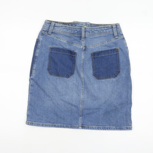 Boden Women’s Blue Denim Straight Skirt Size 10 Knee Length