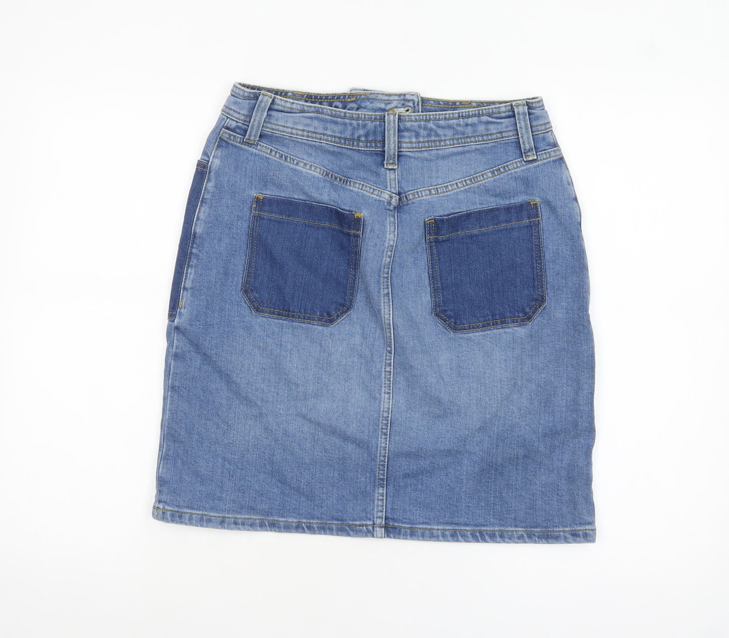 Boden Women’s Blue Denim Straight Skirt Size 10 Knee Length