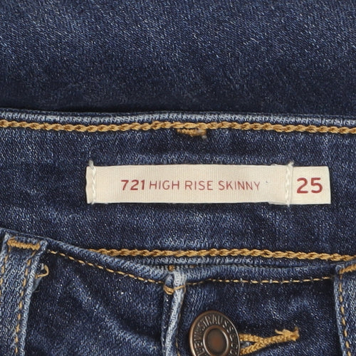 Levi's Women's Blue 721 High Rise Skinny Jeans Size 25