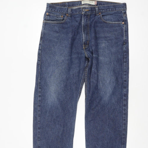 Levi’s 505 Regular Fit Men Blue Denim Jeans W36 L30 Classic Style