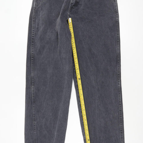 Wrangler Men's Black Acid Wash Straight Jeans 30x30 Cotton Denim