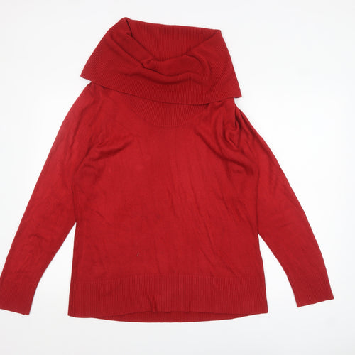 Marks and Spencer Per Una Red Cowl Neck Women's Size 18 Jumper