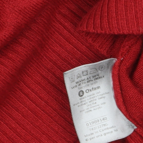 Marks and Spencer Per Una Red Cowl Neck Women's Size 18 Jumper