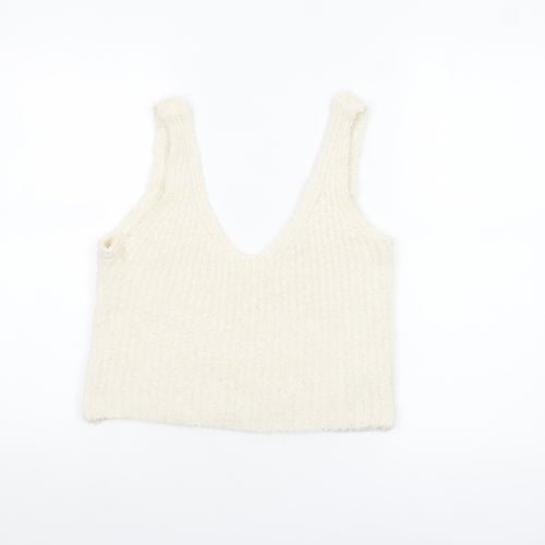 ASOS Women’s Ivory Cropped Knit Tank Top UK 8