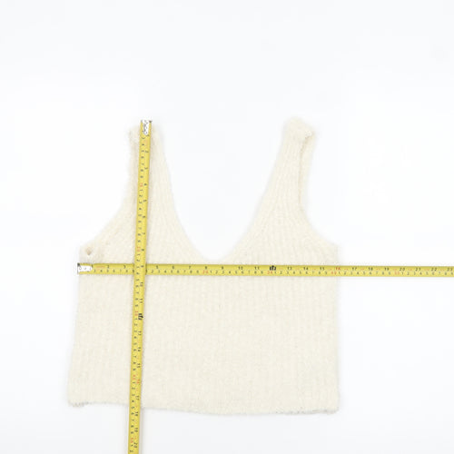 ASOS Women’s Ivory Cropped Knit Tank Top UK 8