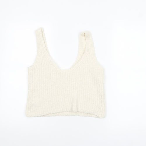 ASOS Women’s Ivory Cropped Knit Tank Top UK 8