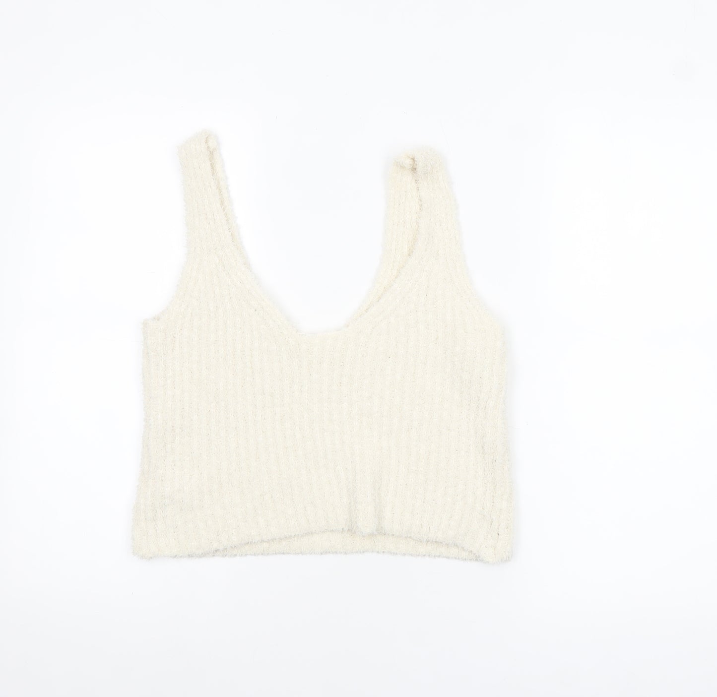 ASOS Women’s Ivory Cropped Knit Tank Top UK 8