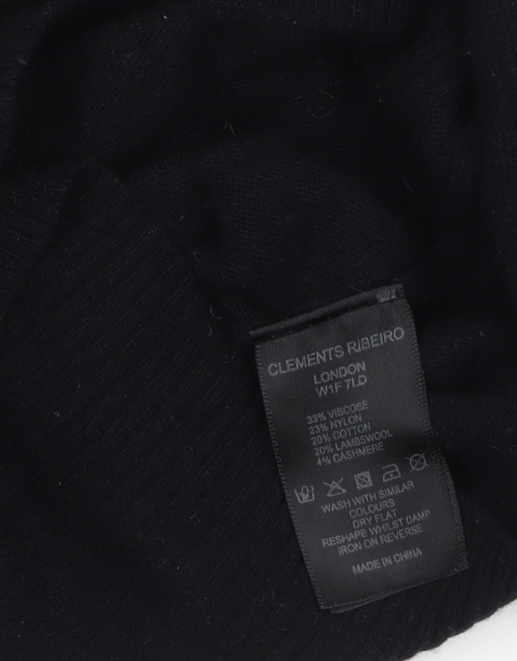 Clements Ribeiro Women’s Black Beaded Collar Jumper Size 14