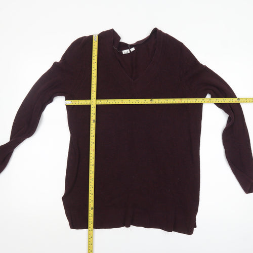 GAP Men’s Brown Cotton Blend V-Neck Jumper Size L