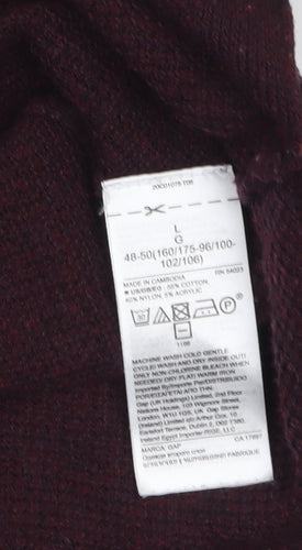 GAP Men’s Brown Cotton Blend V-Neck Jumper Size L