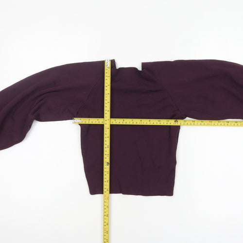 Topshop Women Purple Balloon Sleeve Knit Jumper Size 8