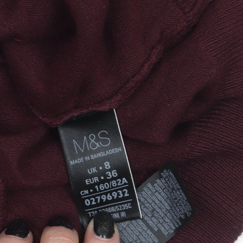 Marks and Spencer Women Purple Lace Button Cardigan Size 8