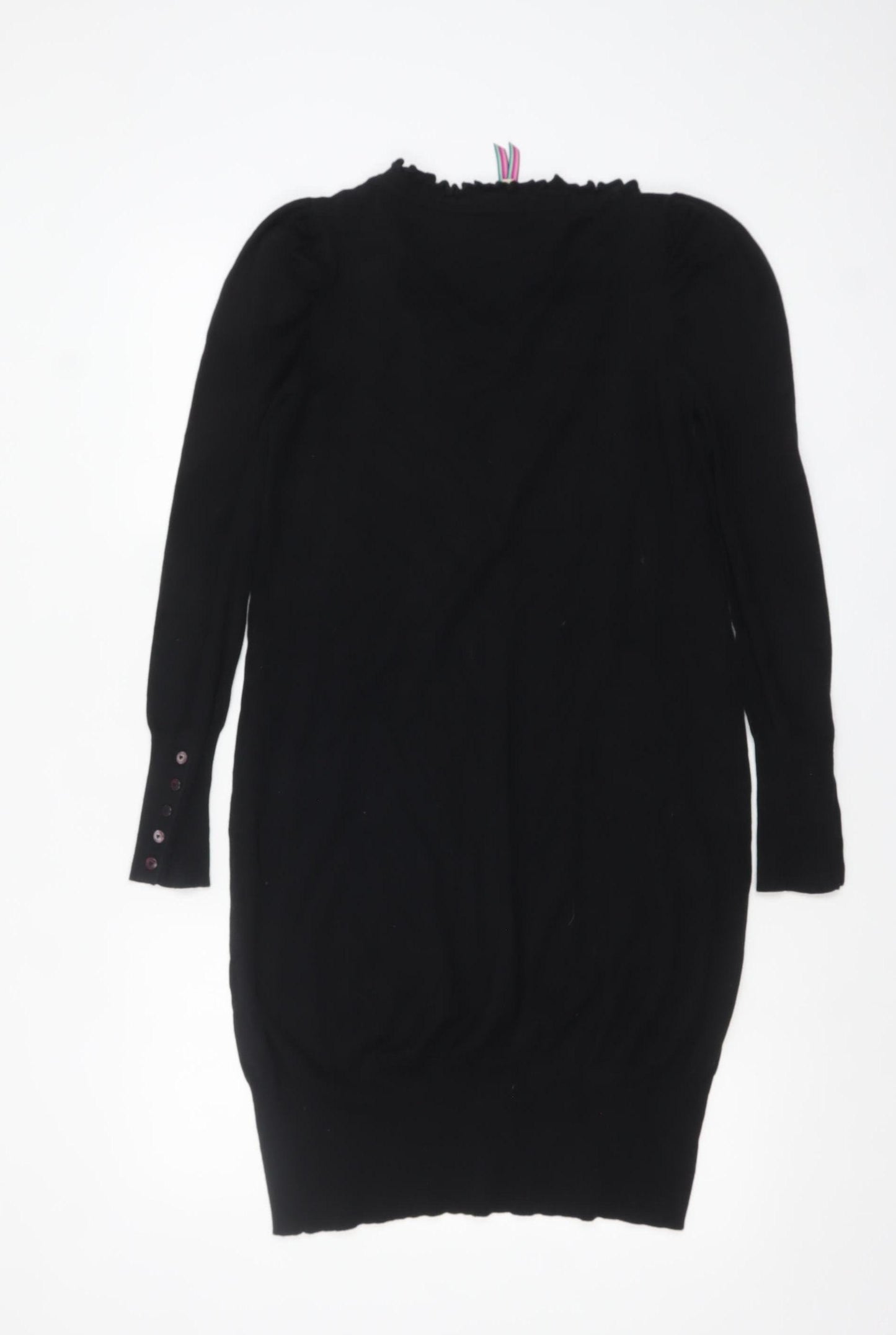 Whistles Women's Black Knit Bow Detail Pullover Jumper Size 2