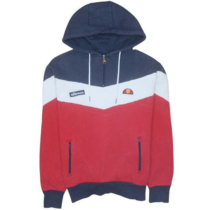 Ellesse Men's Multicoloured 1/2 Zip Hoodie Size M Retro Sports Style