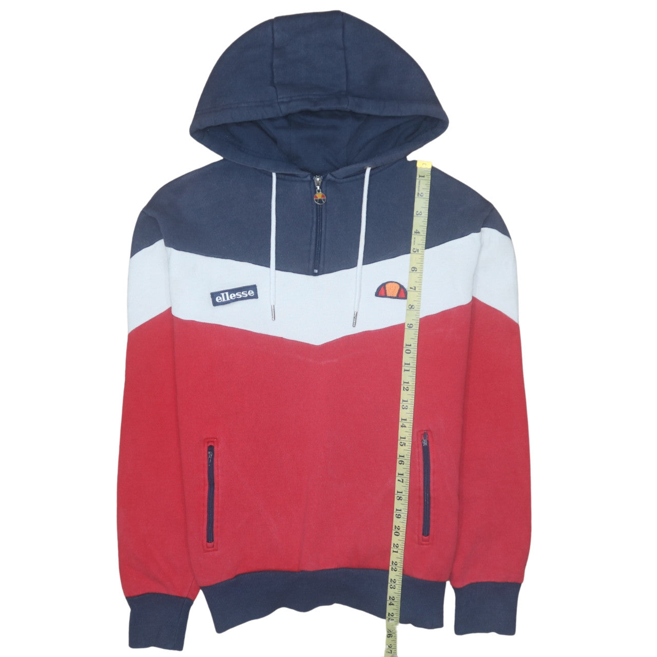 Ellesse Men's Multicoloured 1/2 Zip Hoodie Size M Retro Sports Style