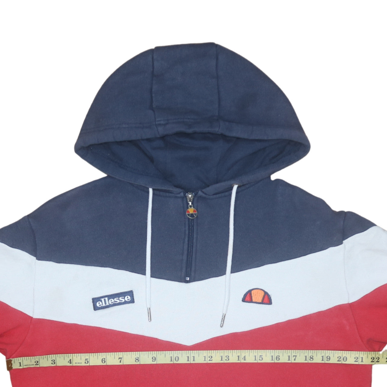 Ellesse Men's Multicoloured 1/2 Zip Hoodie Size M Retro Sports Style