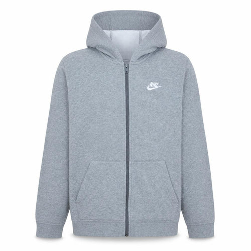 Nike Teens Grey Full Zip Hoodie XL Regular Fit Fleece
