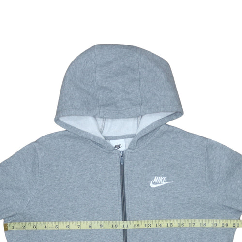 Nike Teens Grey Full Zip Hoodie XL Regular Fit Fleece