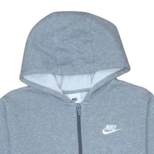 Nike Teens Grey Full Zip Hoodie XL Regular Fit Fleece